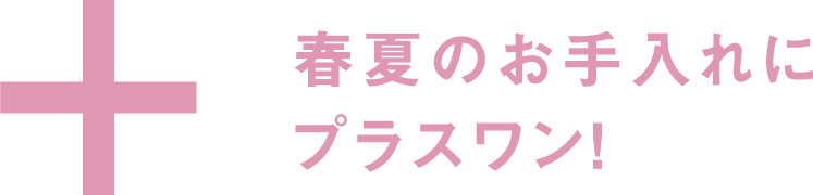 春夏のお手入れにプラスワン！