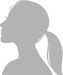 前向きな女性のシルエット