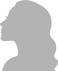 前向きな女性のシルエット